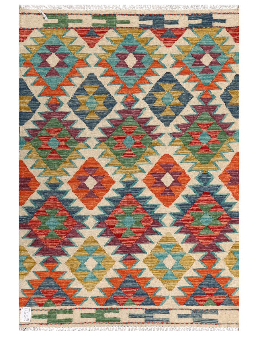 Maimana Afghanistan Kilim Rug - 127 x 86 cm