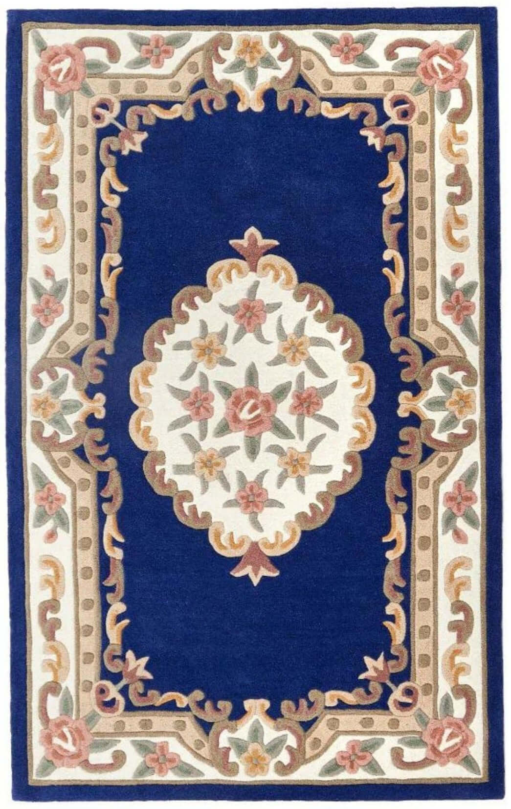 Shensi Navy Medallion Rug