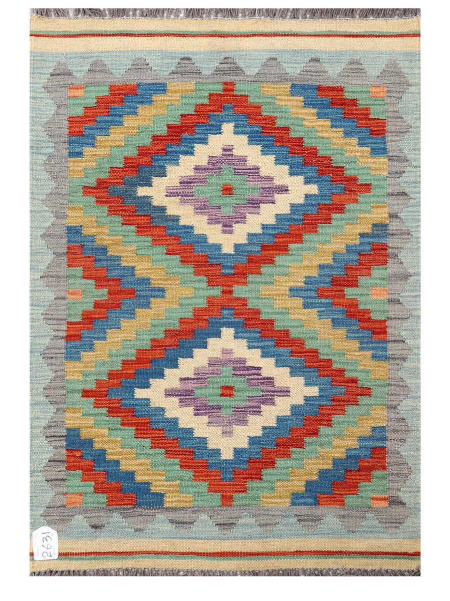 Maimana Afghanistan Kilim Rug - 116 x 80 cm