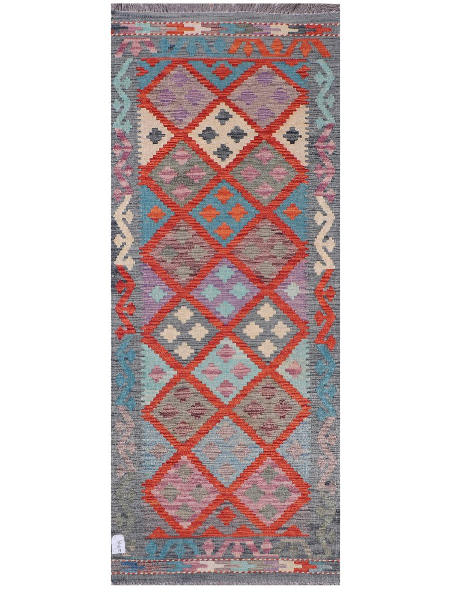 Maimana Afghanistan Kilim Rug - 198 x78 cm