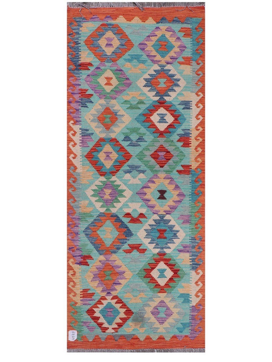 Maimana Afghanistan Kilim Rug - 198 x78 cm