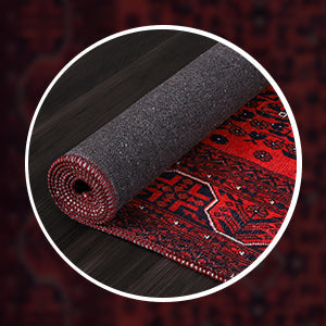 Netline Home Rugs Depot NH1317 – Machine Washable Bokhara Red Rug | Classic Geometric Oriental Carpet for Living Room & Bedroom