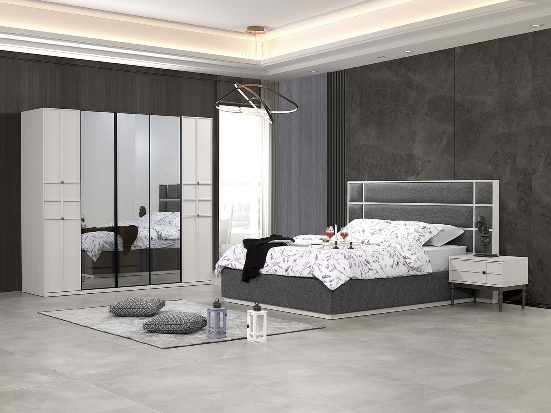 Modern Lucas bedroom furniture by Netline Home Interior featuring a stylish bed, bedside tables, and cohesive bedroom decor.
