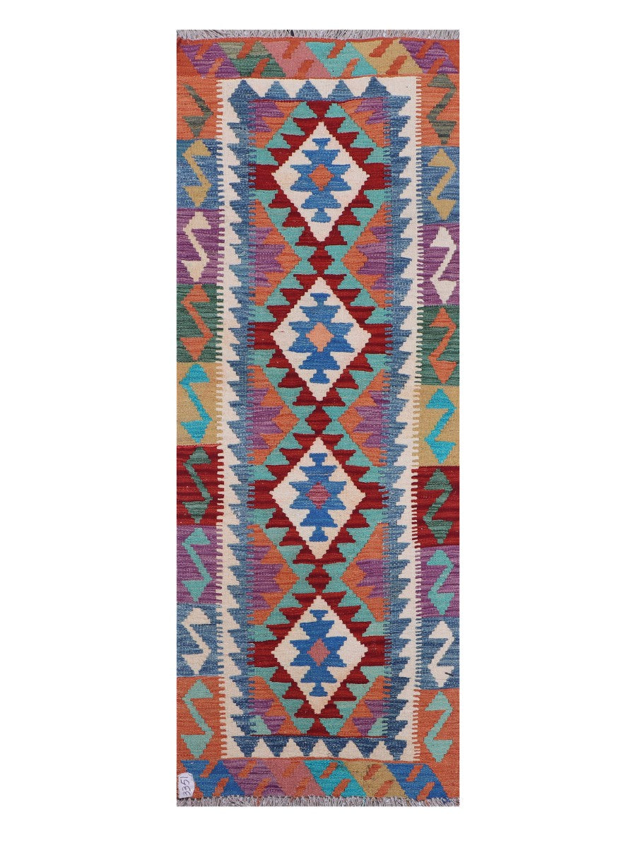 Maimana Afghanistan Kilim Rug - 192 x71 cm