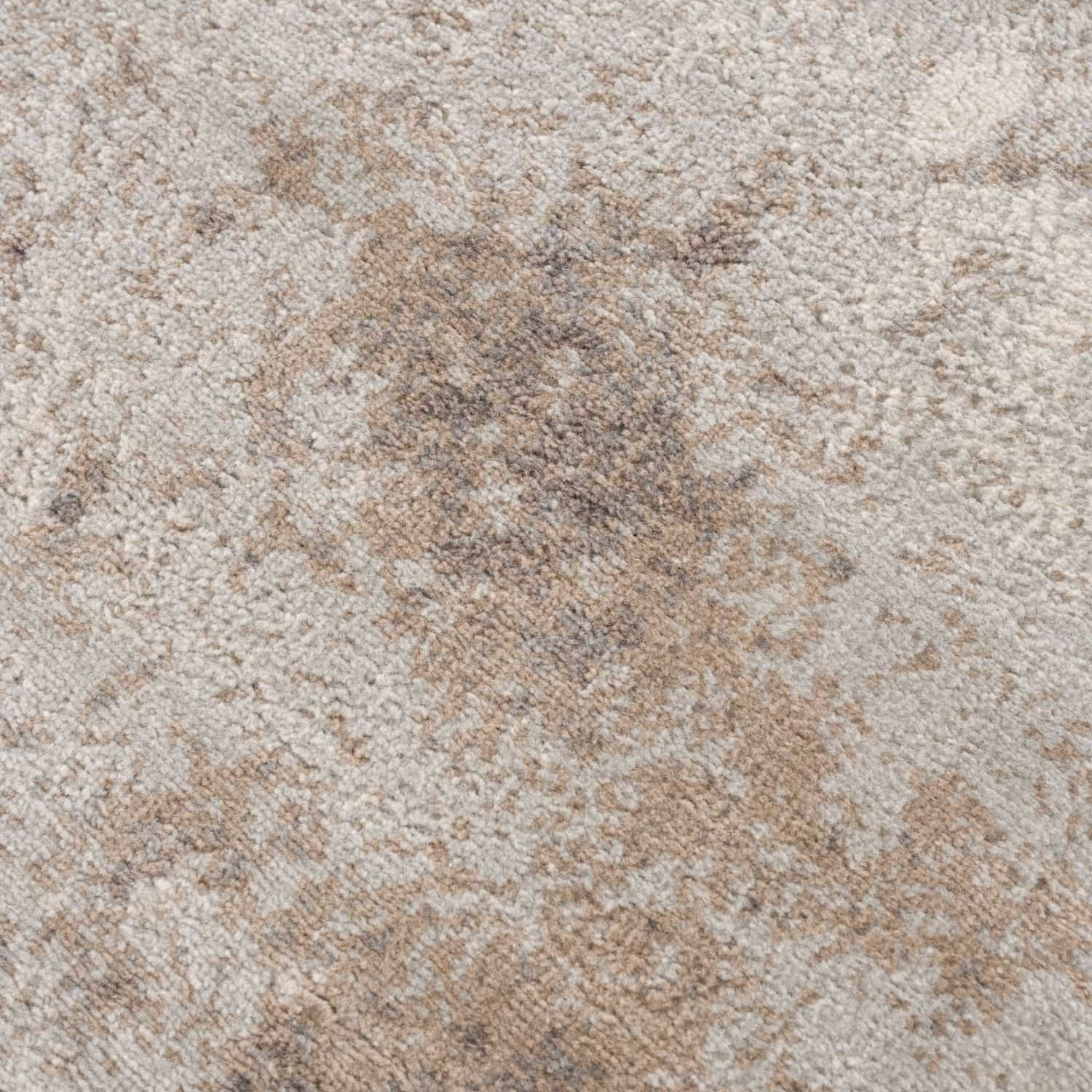 Montana Abstract Brown Rug by The Rugs, featuring a modern brown and beige design, soft texture, and decorative pattern.
