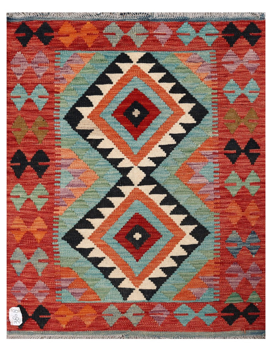 Maimana Afghanistan Kilim Rug - 115 x 91 cm