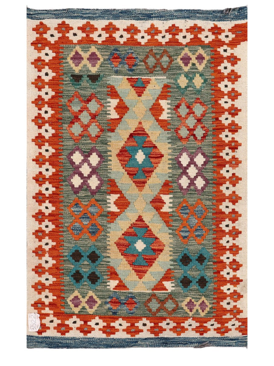 Maimana Afghanistan Kilim Rug - 124 x 79 cm