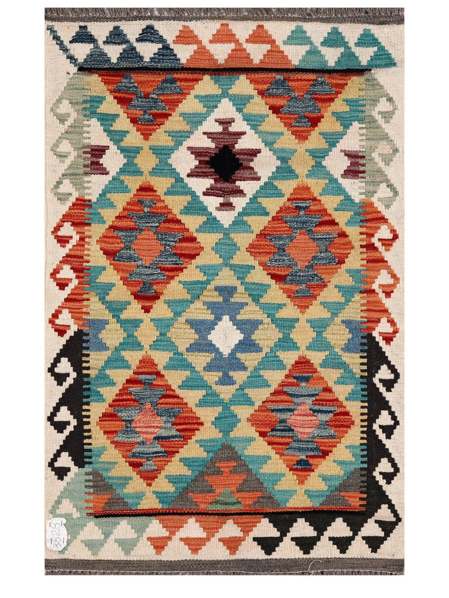 Maimana Afghanistan Kilim Rug - 120 x 76 cm