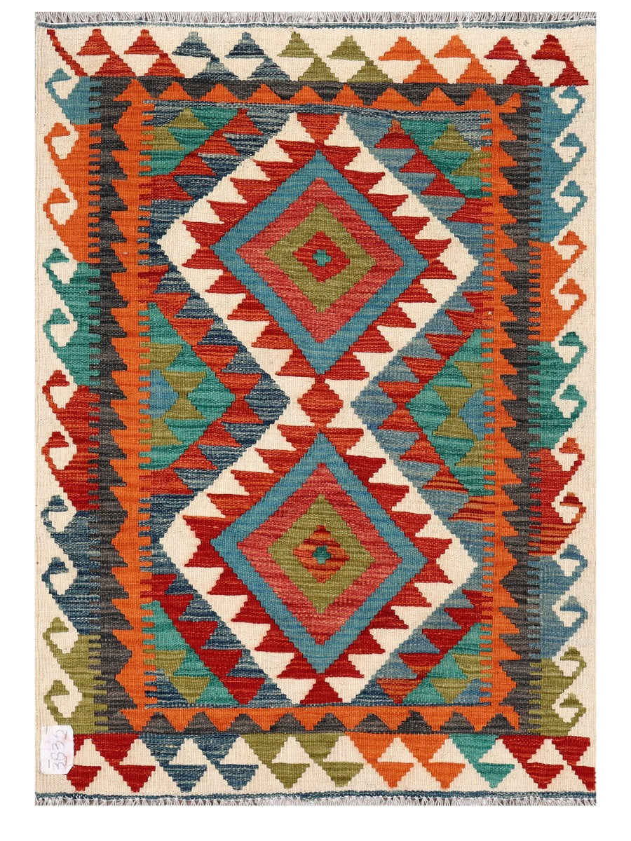 Maimana Afghanistan Kilim Rug - 116 x 82 cm
