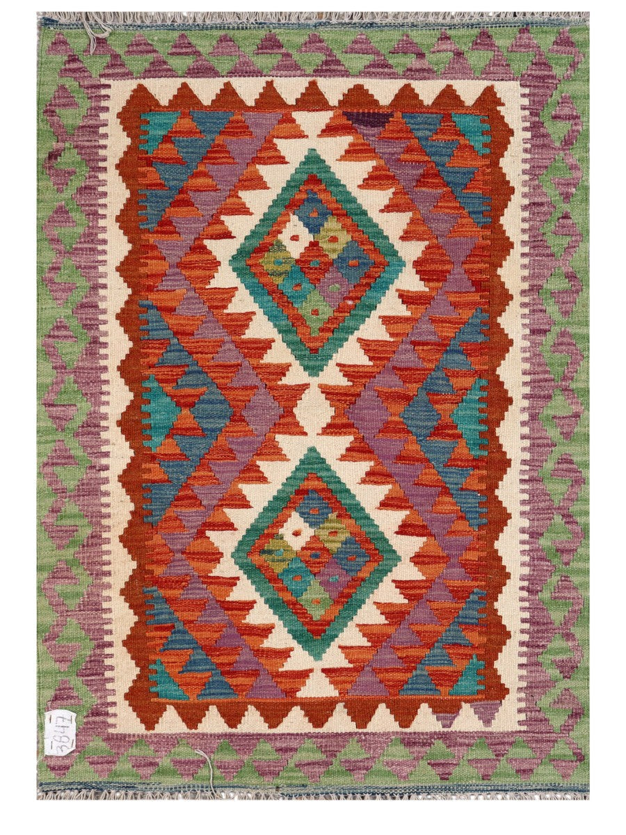 Maimana Afghanistan Kilim Rug - 114 x 80 cm