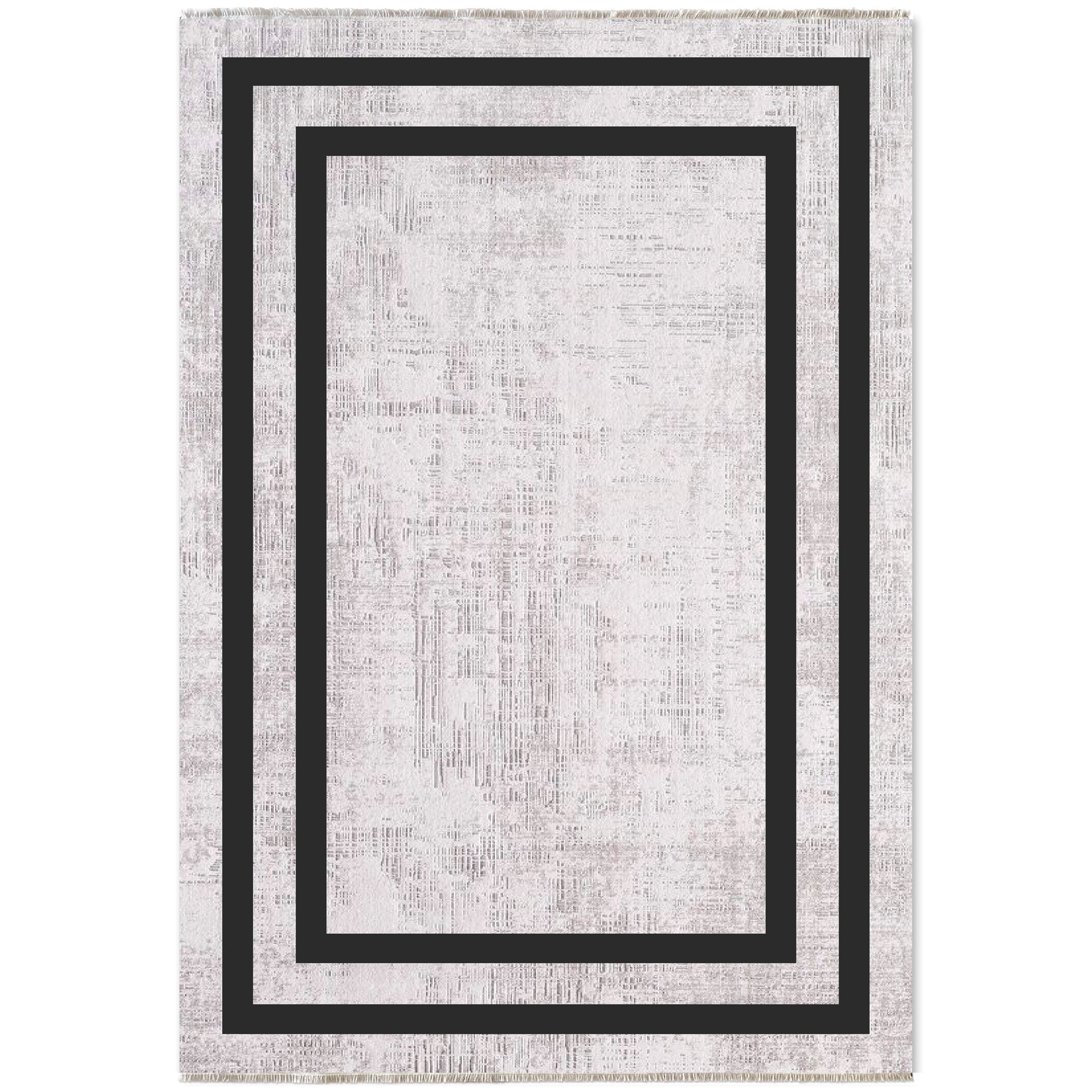 Netline Home Gray Silver Black Anthracite Classic Modern Machine Washable Chenille Rug Design 387-03 - Hilltop Photoshoot - Netline Home