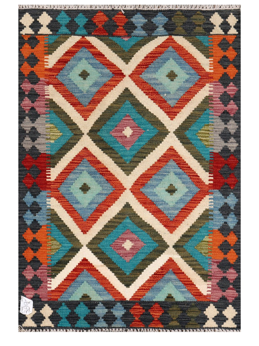 Maimana Afghanistan Kilim Rug - 116 x 79 cm