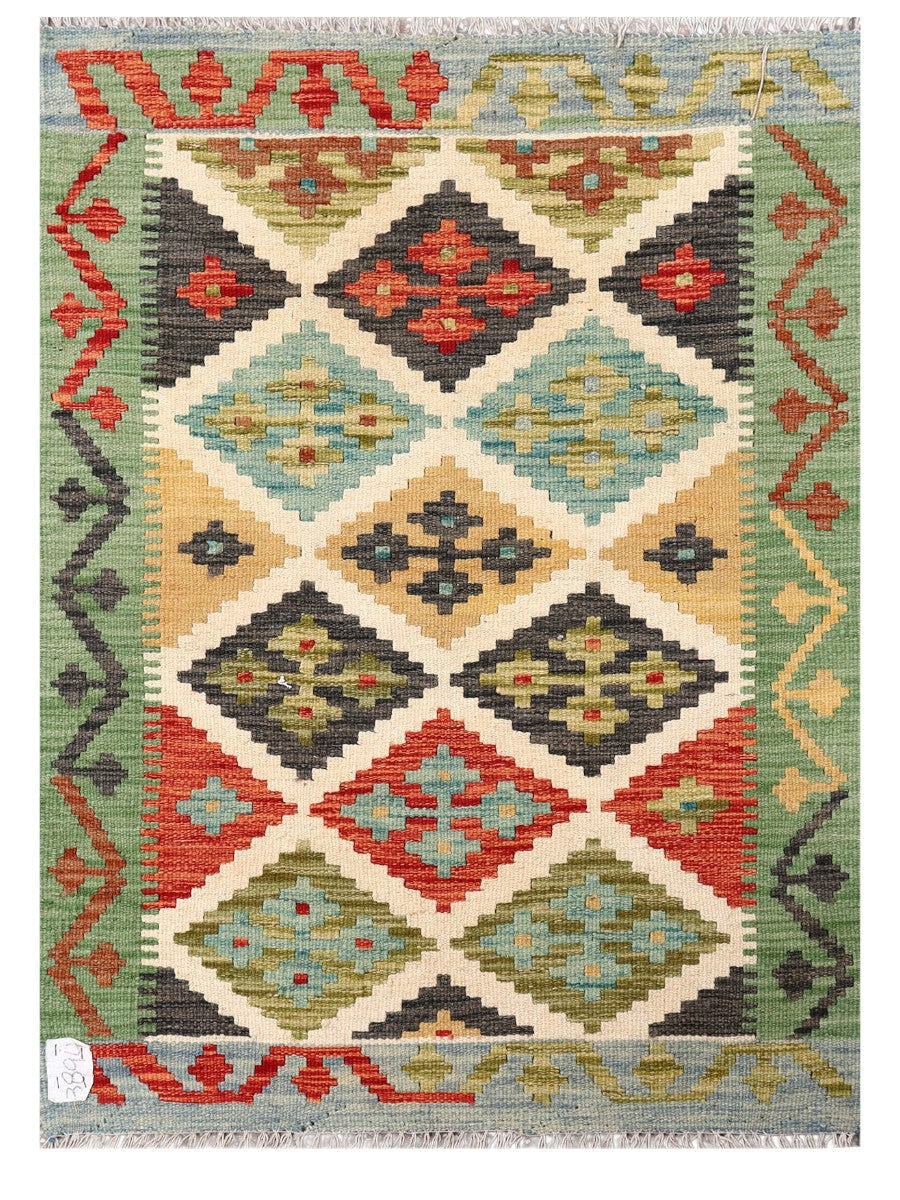 Maimana Afghanistan Kilim Rug - 113 x 82 cm
