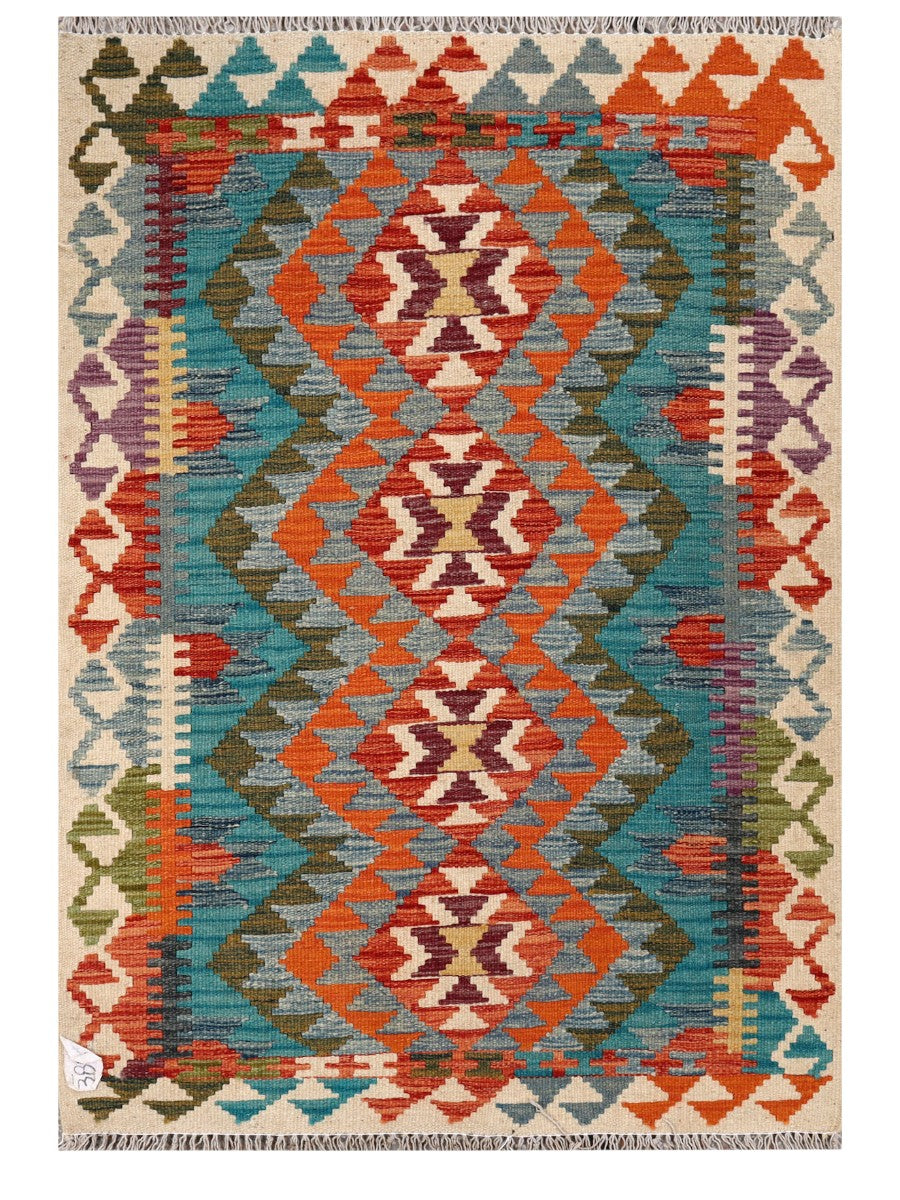 Maimana Afghanistan Kilim Rug - 123 x 85 cm
