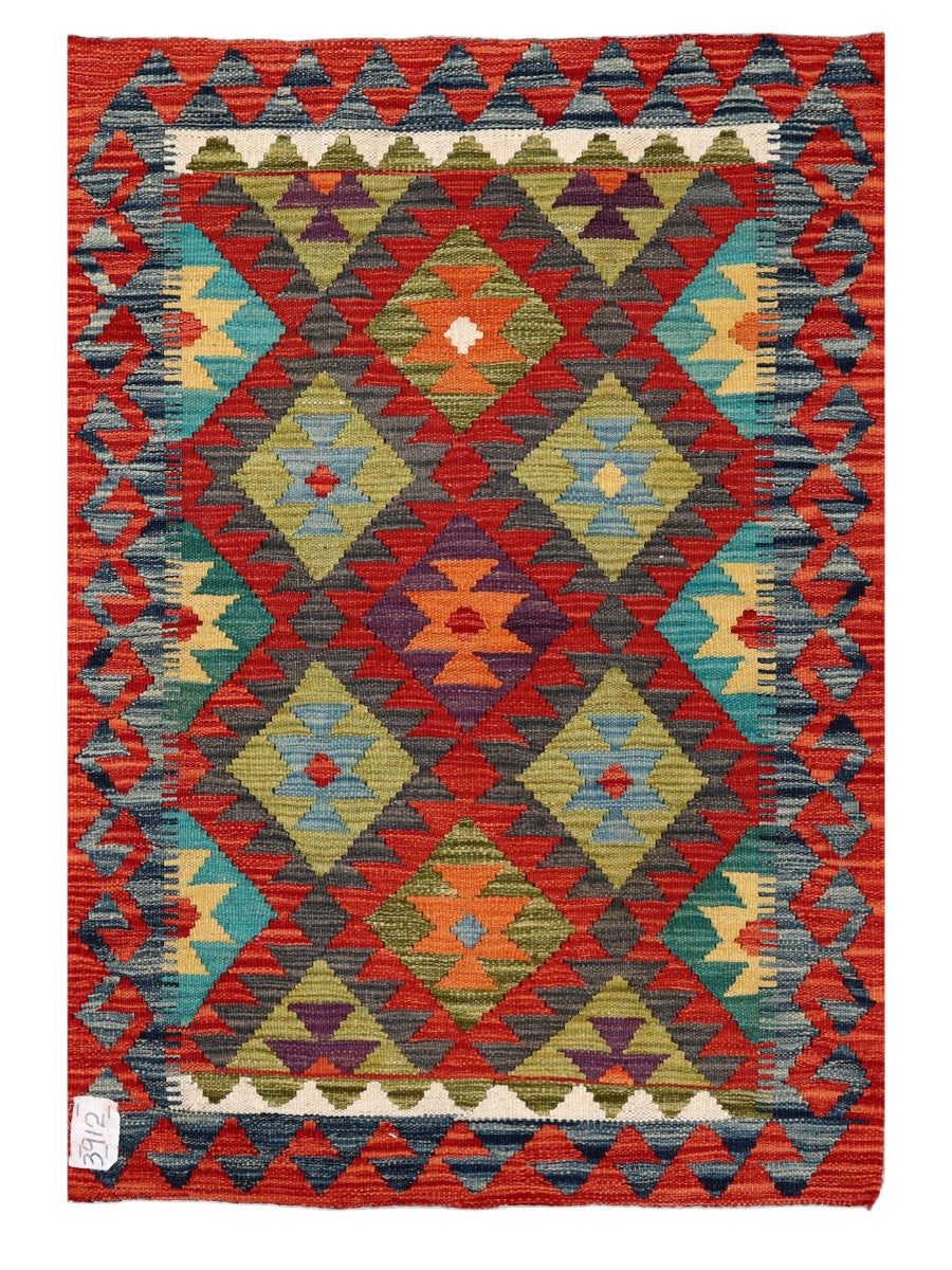 Maimana Afghanistan Kilim Rug - 116 x 79 cm