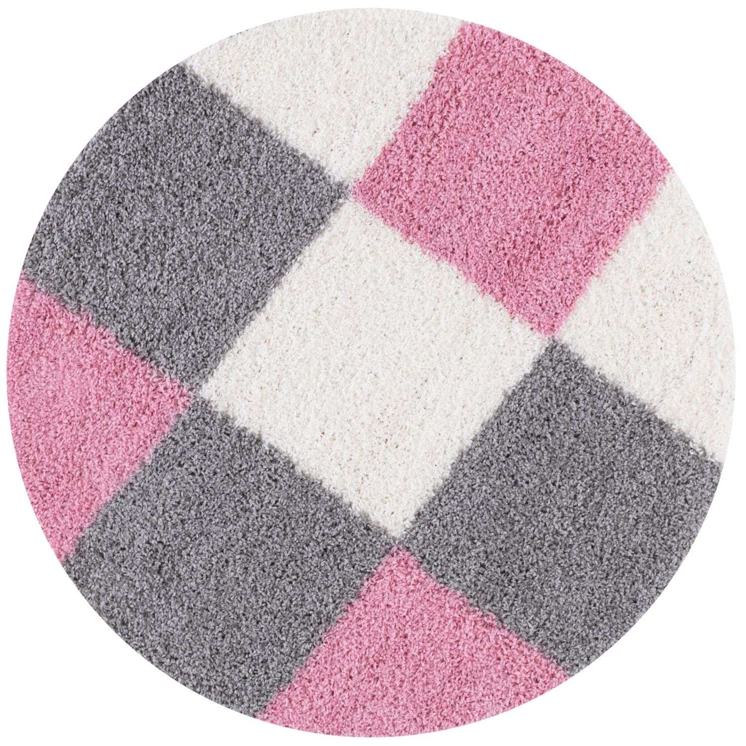 Myshaggy Geometric Pink Rug