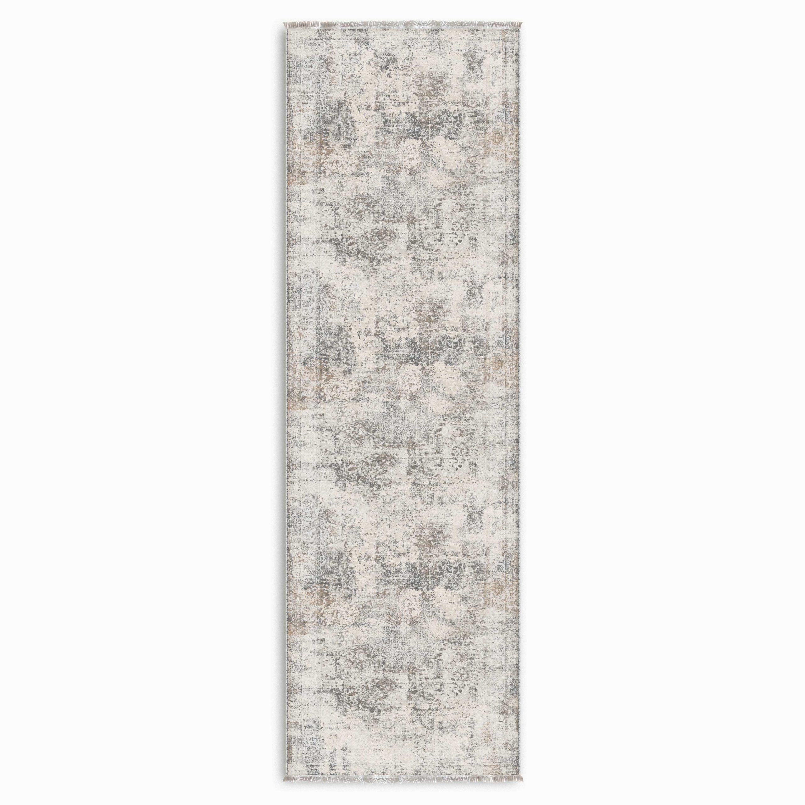 Netline Home Cream White Classic Vintage Machine Washable Chenille Rug Design NH7134 - Gallery Image 6 - Netline Home