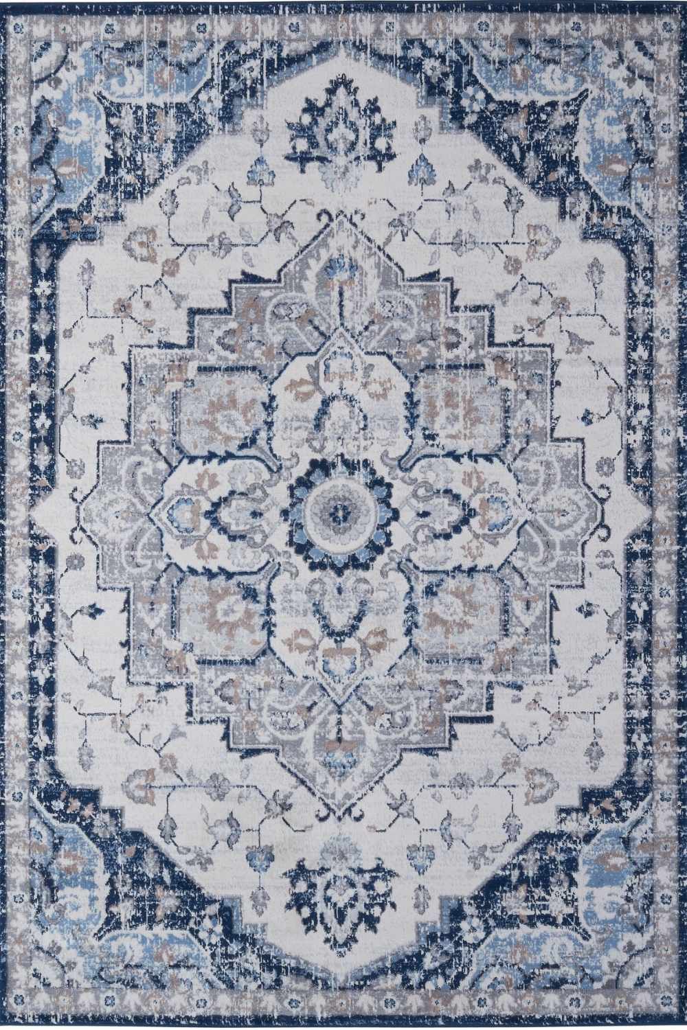 Vintage navy Montana Rug by The Rugs featuring intricate patterns and rich navy color, perfect for adding classic style to any space.