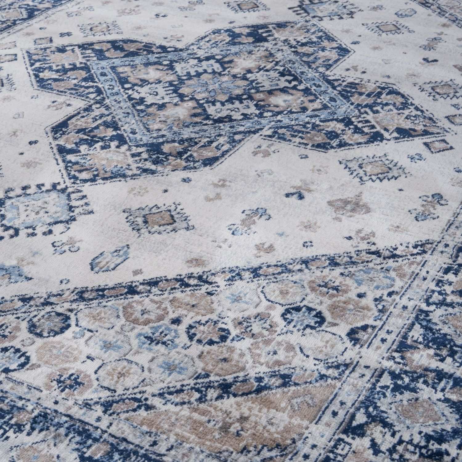 Montana Vintage Navy Rug by The Rugs, 4010 model, featuring a classic navy design with intricate patterns on a soft textile surface.