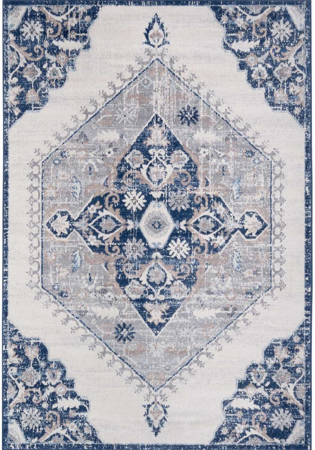 Montana Vintage Navy Rug by The Rugs, 4020 model, featuring a classic navy design with intricate patterns and soft texture.