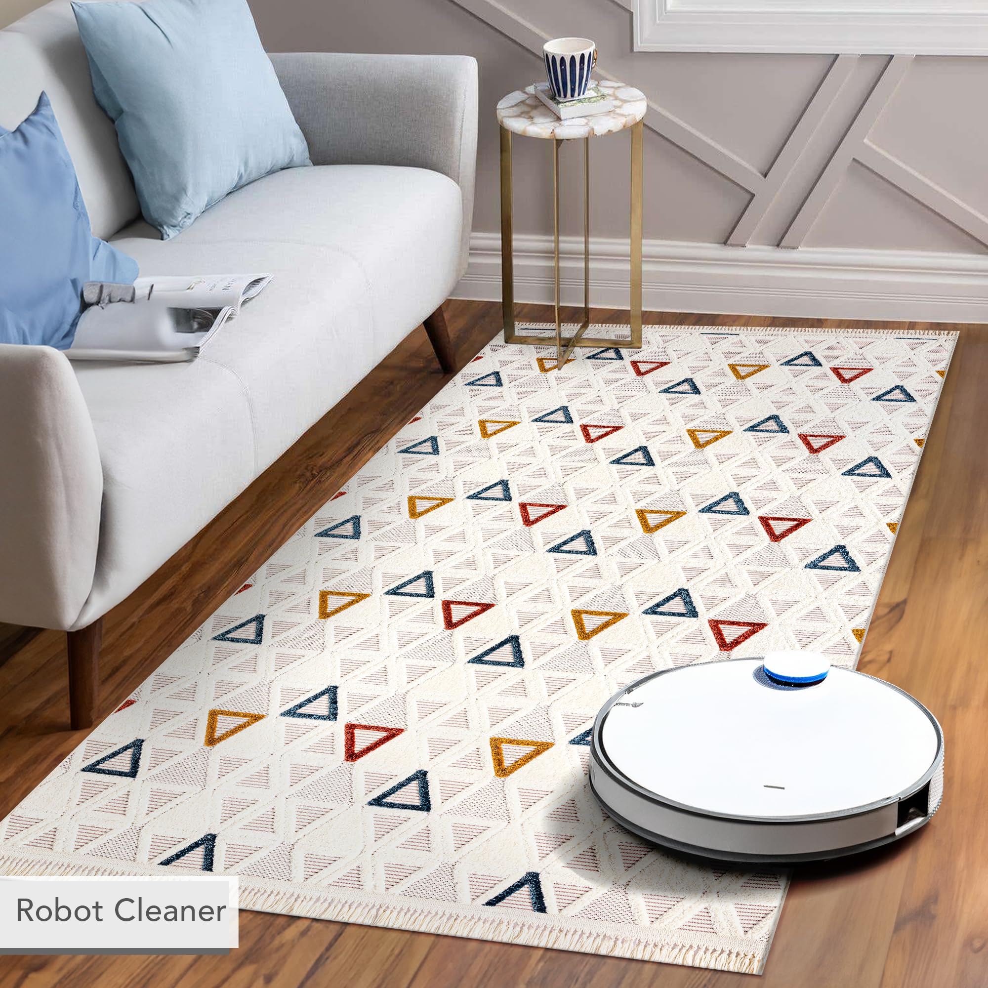 Netline Home RUGS DEPOT Area Rug for Living Room, Bedroom & Hallway β Soft & Durable Low Pile Area Rugs β Bohemian, Aztec & Boho Style β Pet & Kid-Friendly, Ideal for High-Traffic Areas (Copy)