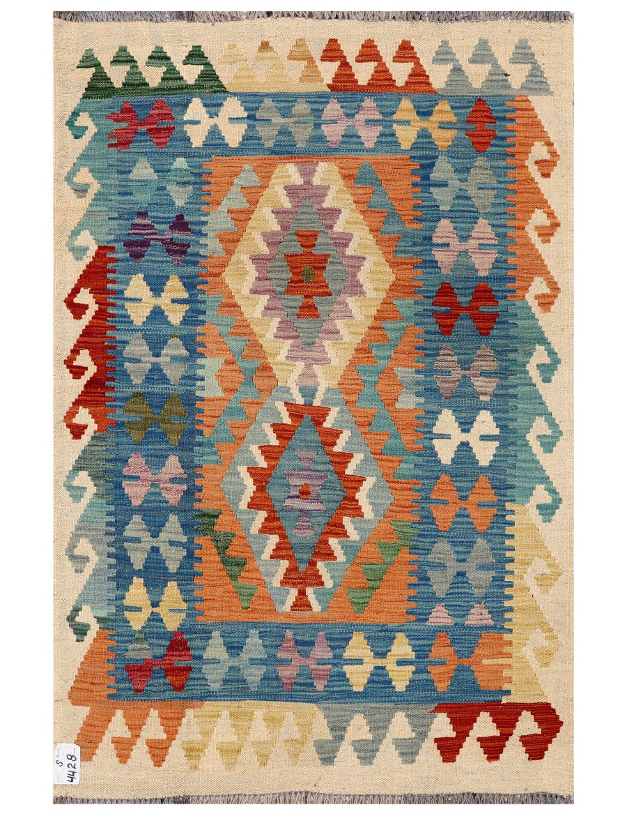 Maimana Afghanistan Kilim Rug - 146 x96 cm