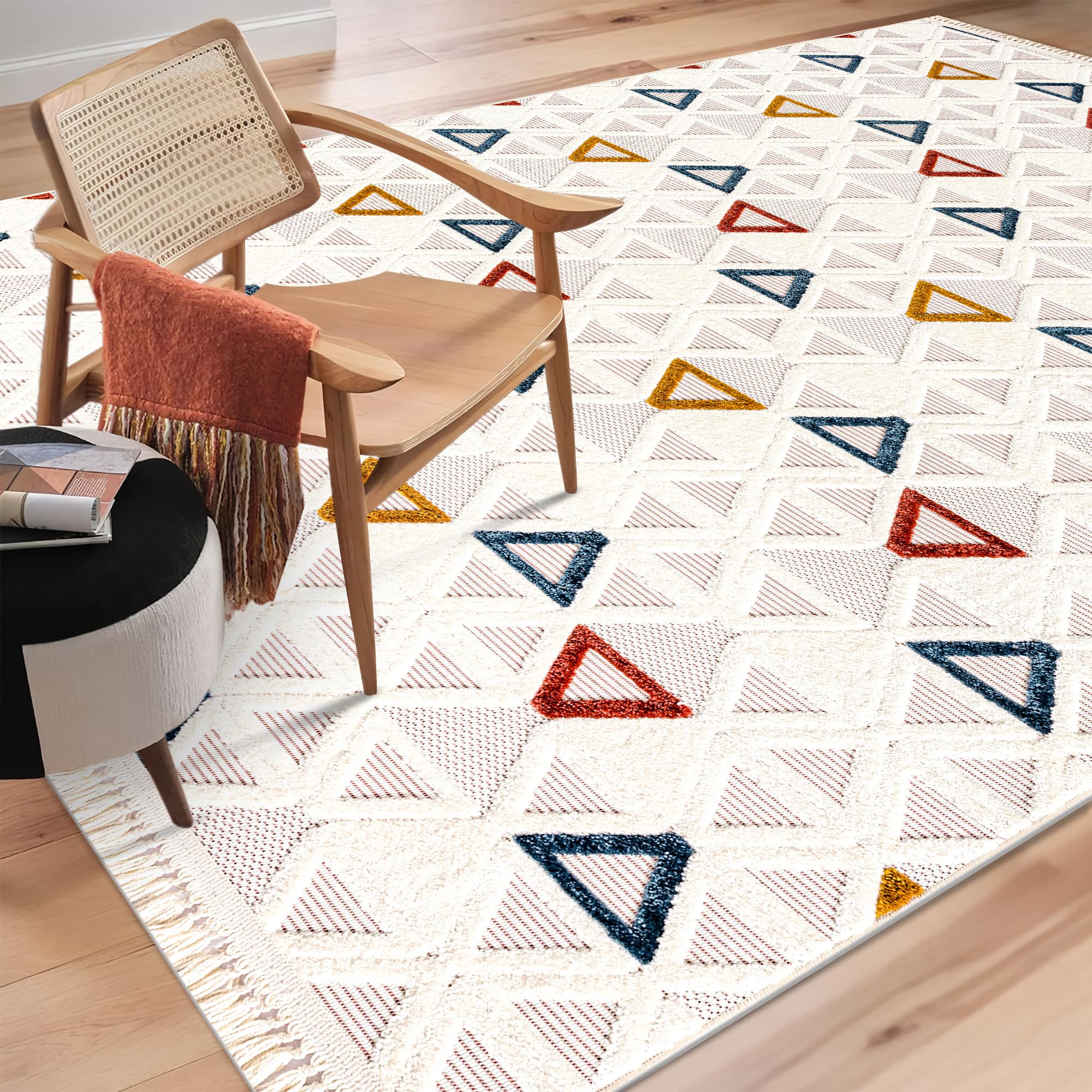 Netline Home RUGS DEPOT Area Rug for Living Room, Bedroom & Hallway β Soft & Durable Low Pile Area Rugs β Bohemian, Aztec & Boho Style β Pet & Kid-Friendly, Ideal for High-Traffic Areas (Copy)