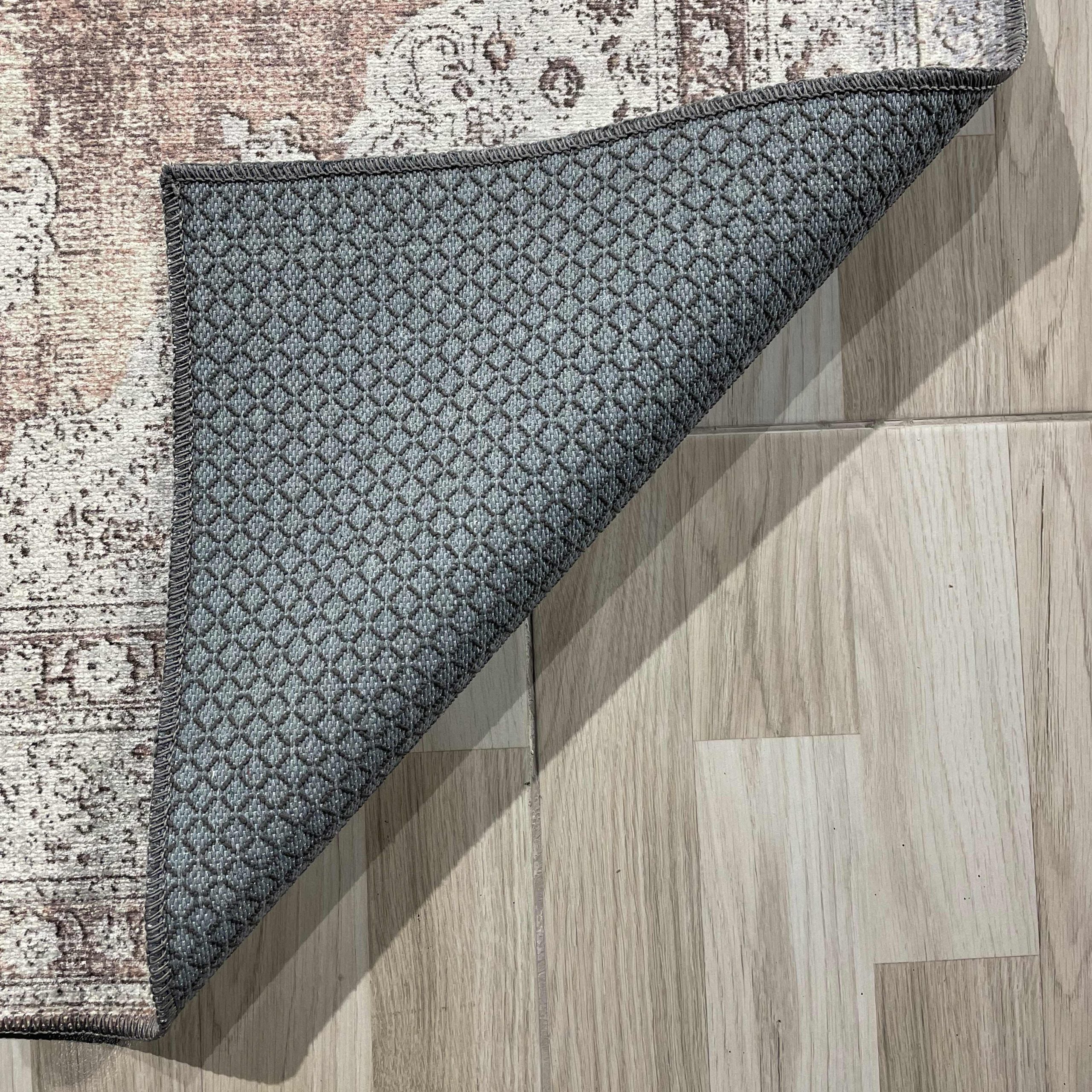 Netline Home Mink Brown Classic Vintage Machine Washable Chenille Rug Design 0461-01 - Gallery Image 4 - Netline Home