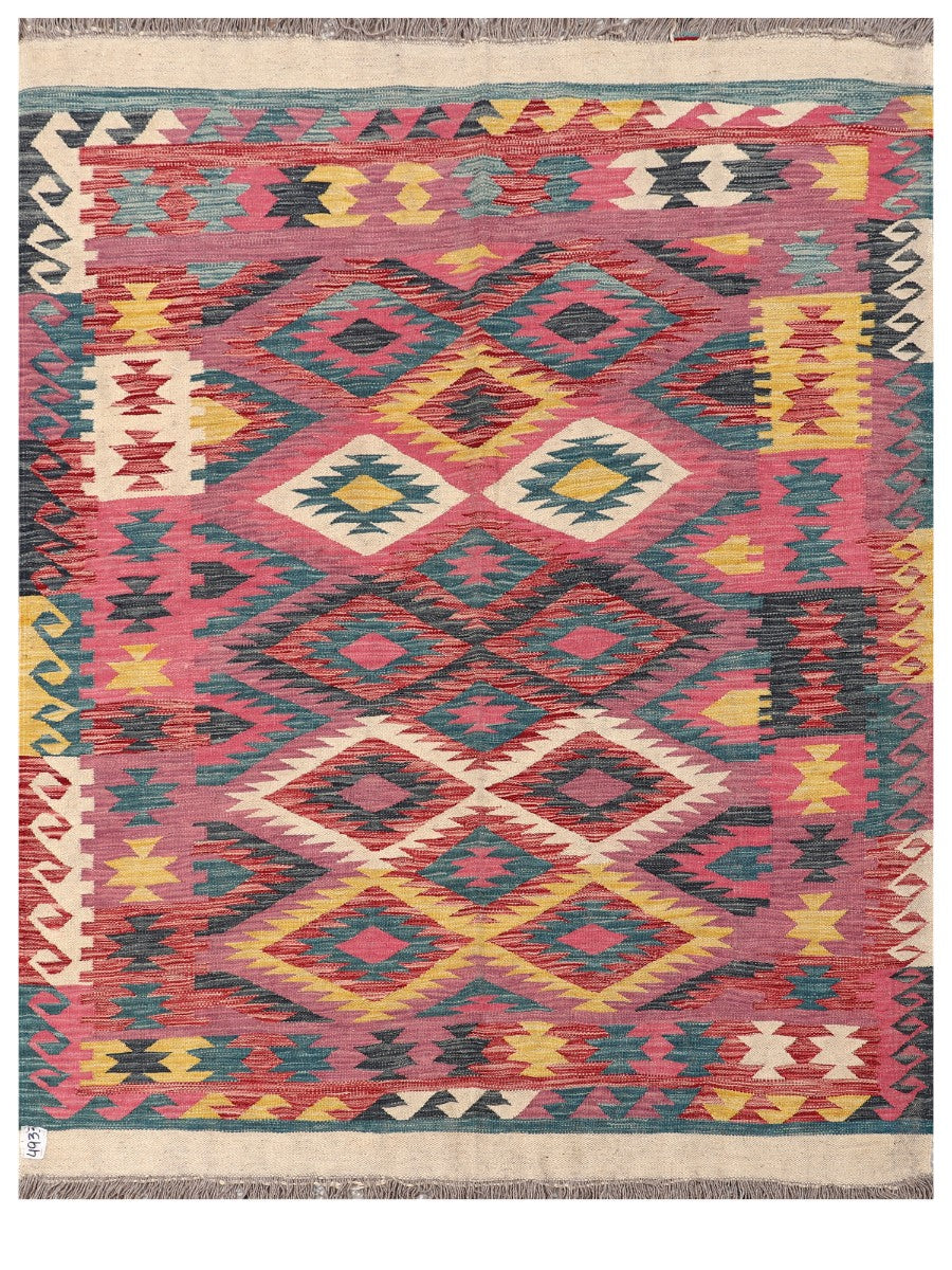 Maimana Afghanistan Kilim Rug - 199 x155 cm