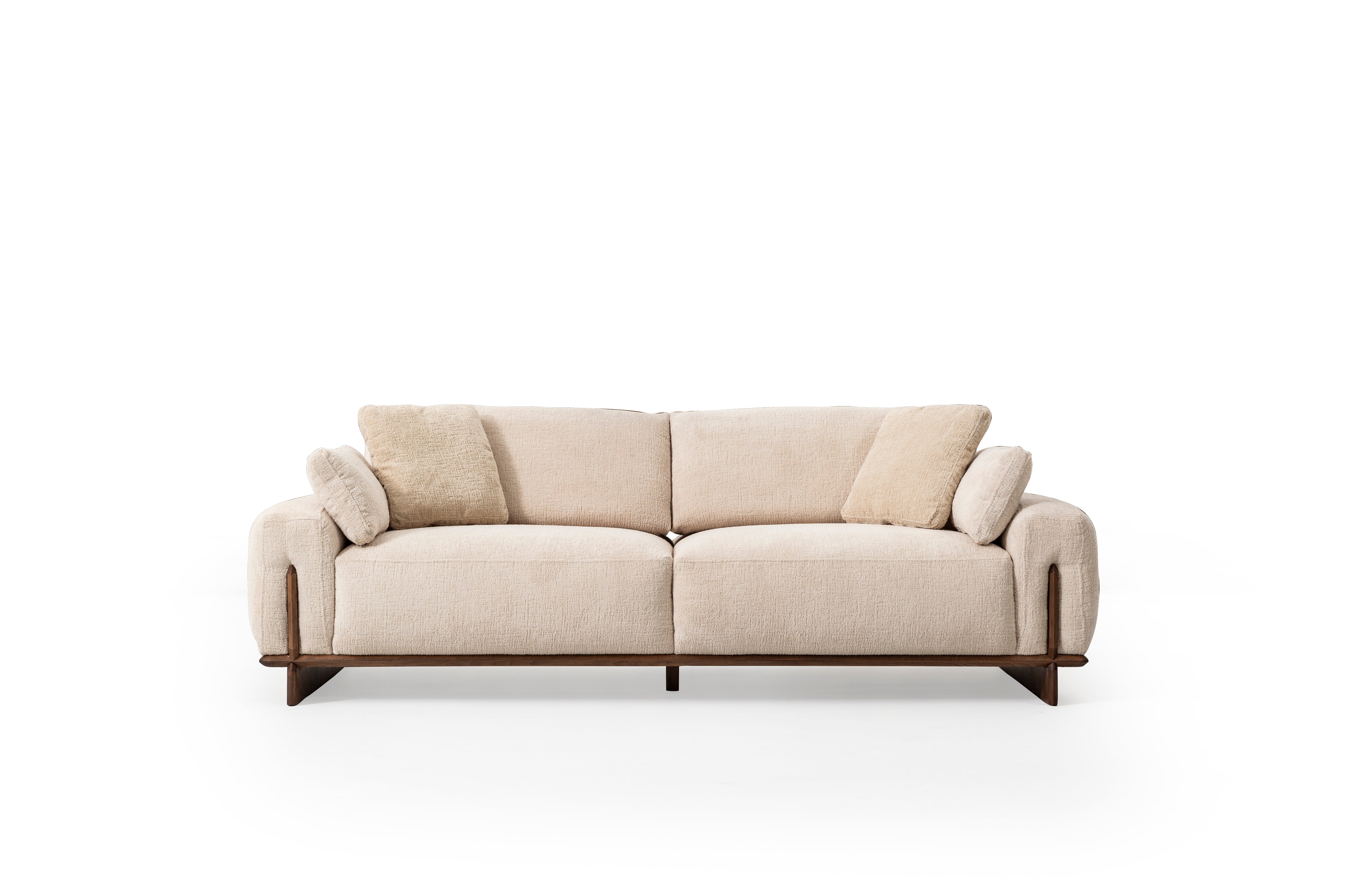 Netline Home Interior 3-seater sofa with plush cushions, stylish design, perfect for modern living rooms.