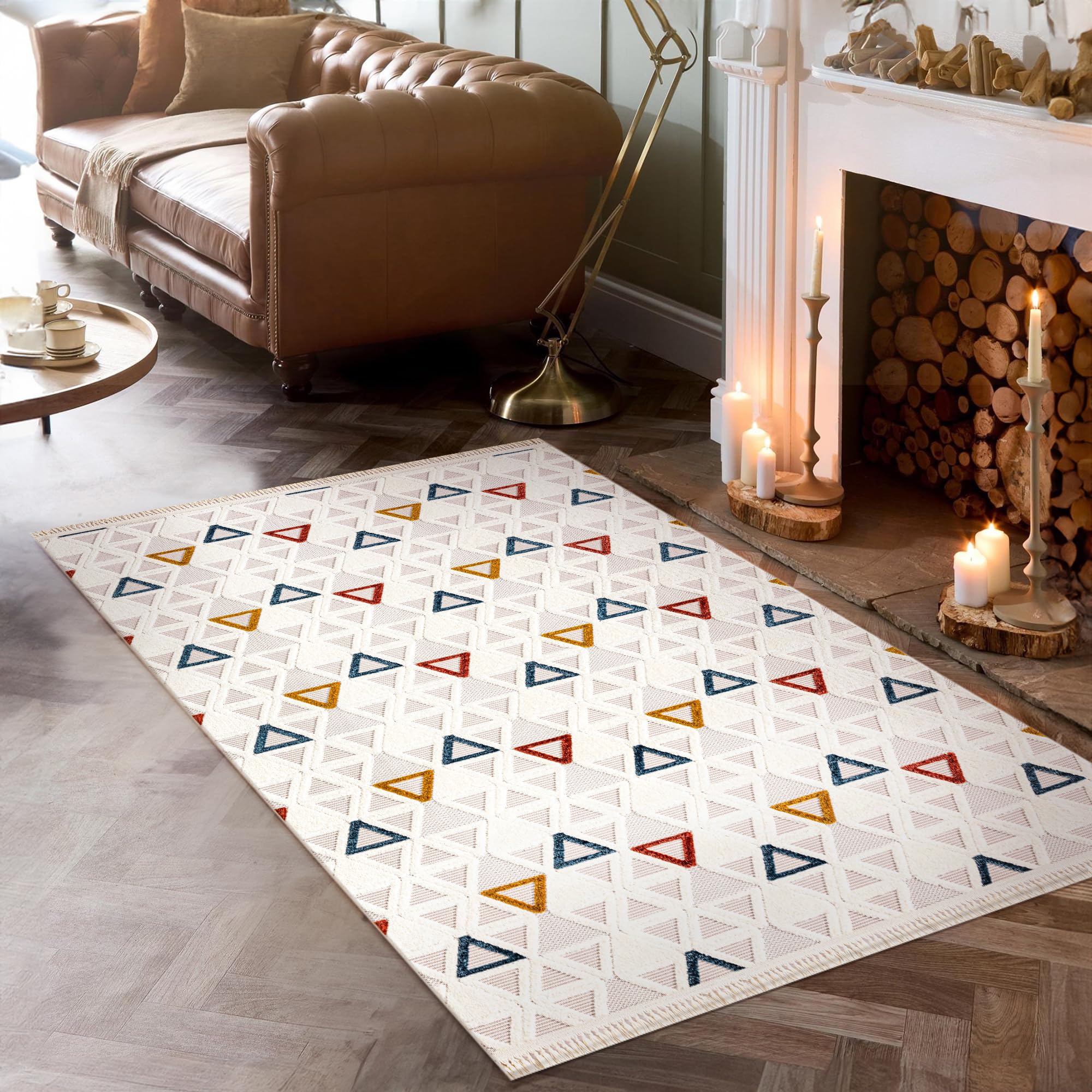 Netline Home RUGS DEPOT Area Rug for Living Room, Bedroom & Hallway β Soft & Durable Low Pile Area Rugs β Bohemian, Aztec & Boho Style β Pet & Kid-Friendly, Ideal for High-Traffic Areas (Copy)