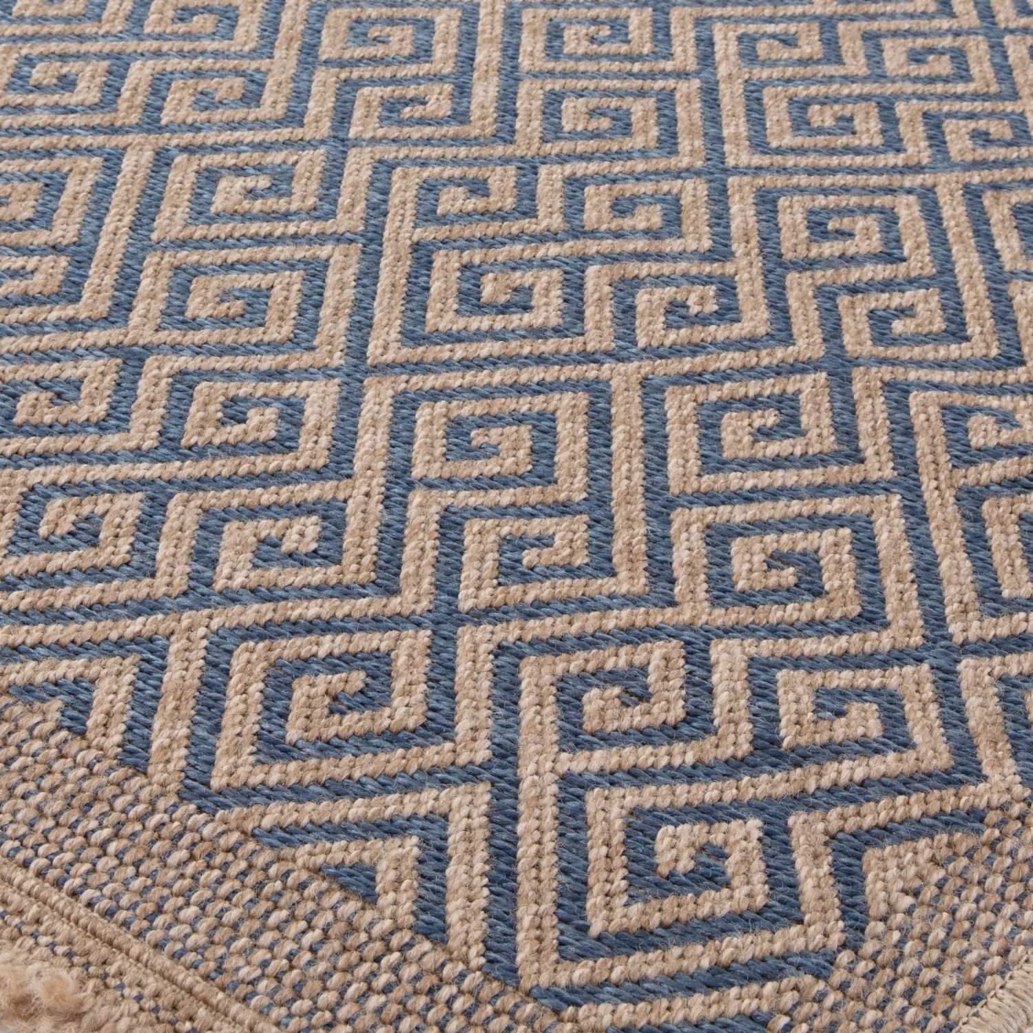 Blue Nature Outdoor Rug by The Rugs, showcasing a durable, woven outdoor rug with a natural design and vibrant blue color.