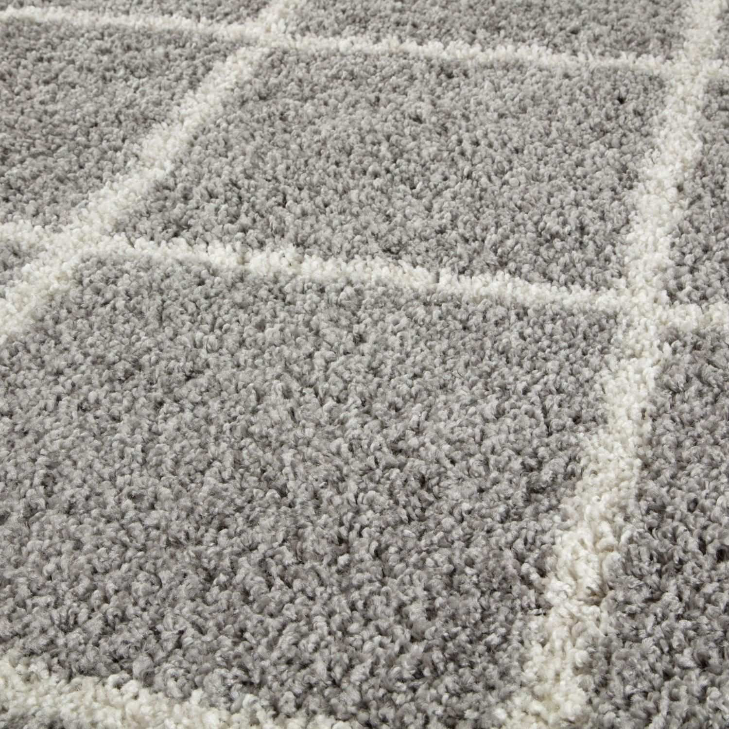 Moroccan Grey Shaggy Rug | 510