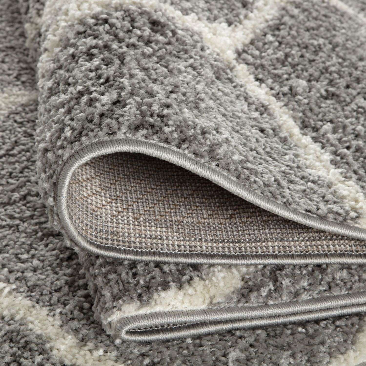 Moroccan Grey Shaggy Rug | 510