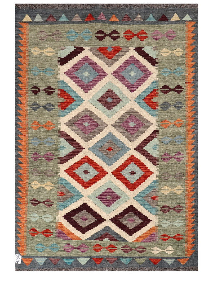 Maimana Afghanistan Kilim Rug - 180 x124 cm