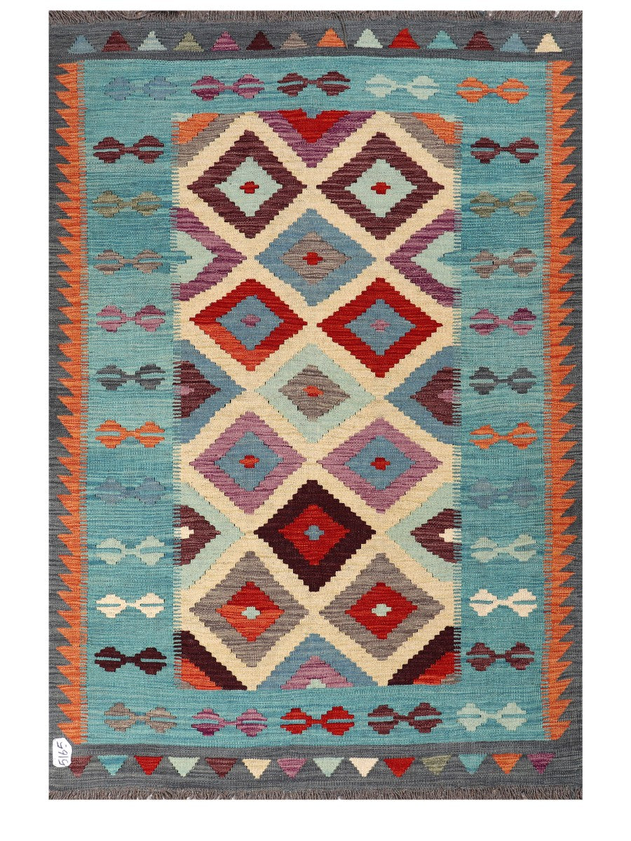 Maimana Afghanistan Kilim Rug - 182 x123 cm