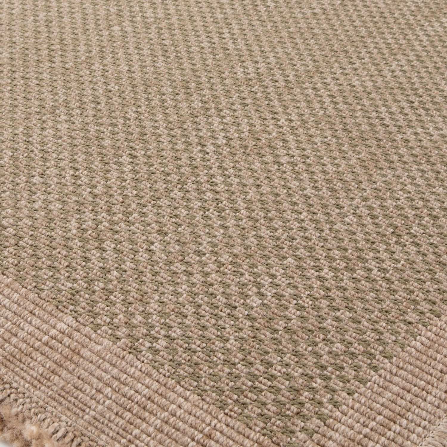 Green outdoor rug by The Rugs, 5200G Nature collection, showcasing a textured, weather-resistant design suitable for outdoor spaces.