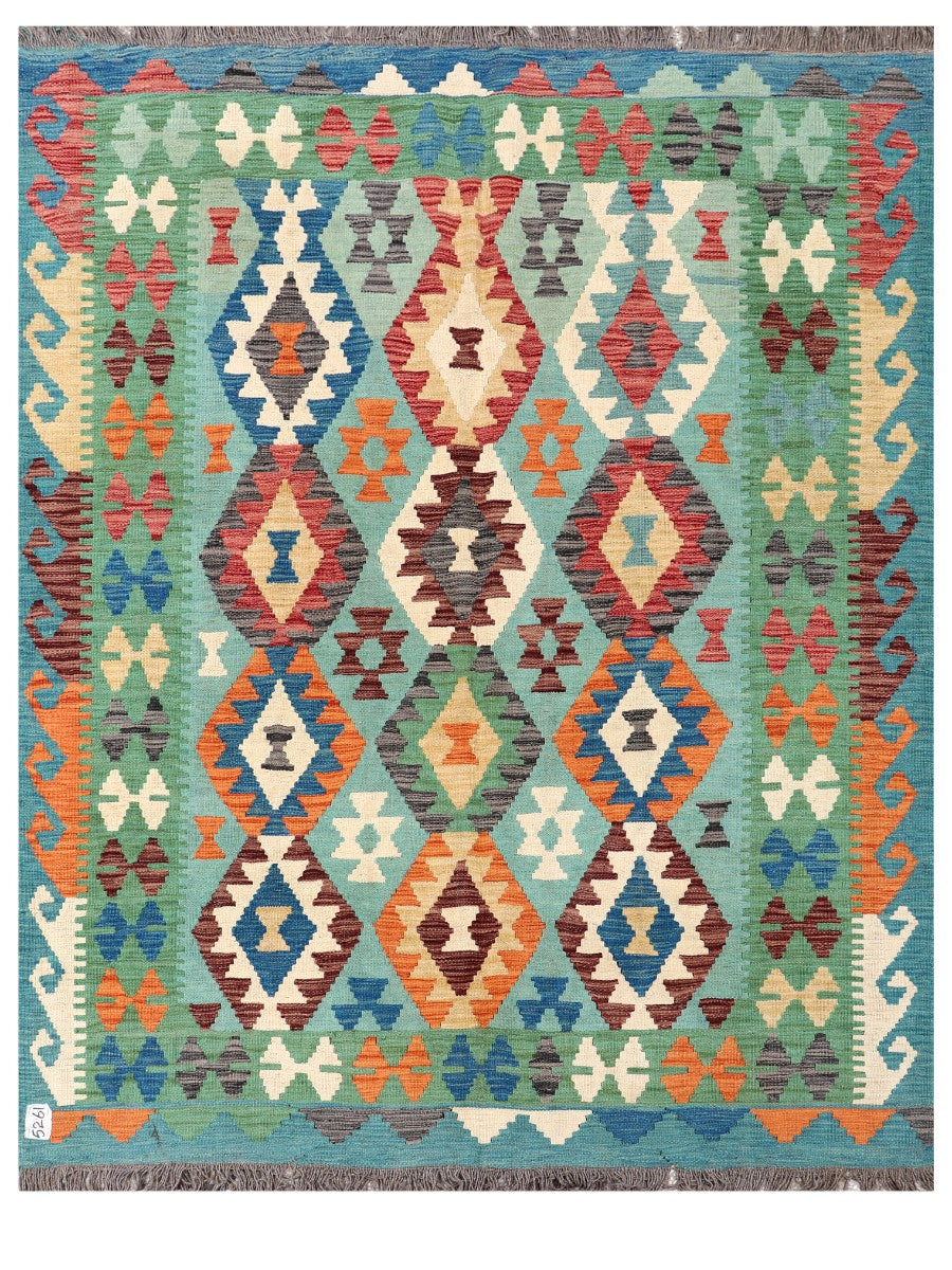 Maimana Afghanistan Kilim Rug - 199 x158 cm