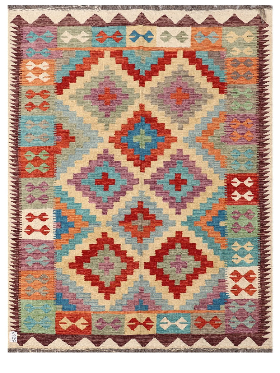 Maimana Afghanistan Kilim Rug - 197 x150 cm