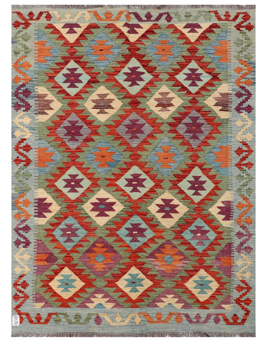 Maimana Afghanistan Kilim Rug - 204 x149 cm