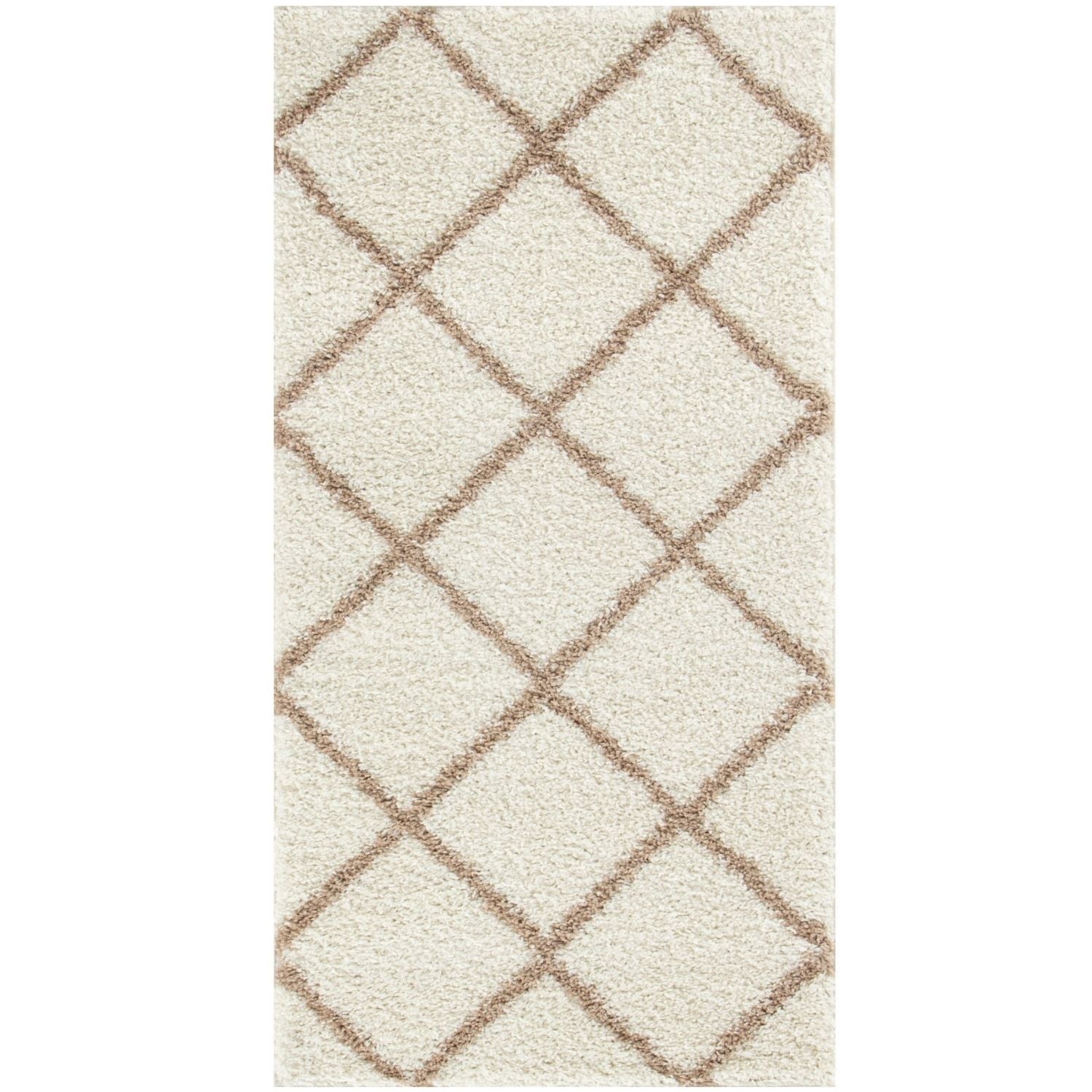 Moroccan Ivory Shaggy Rug | 530
