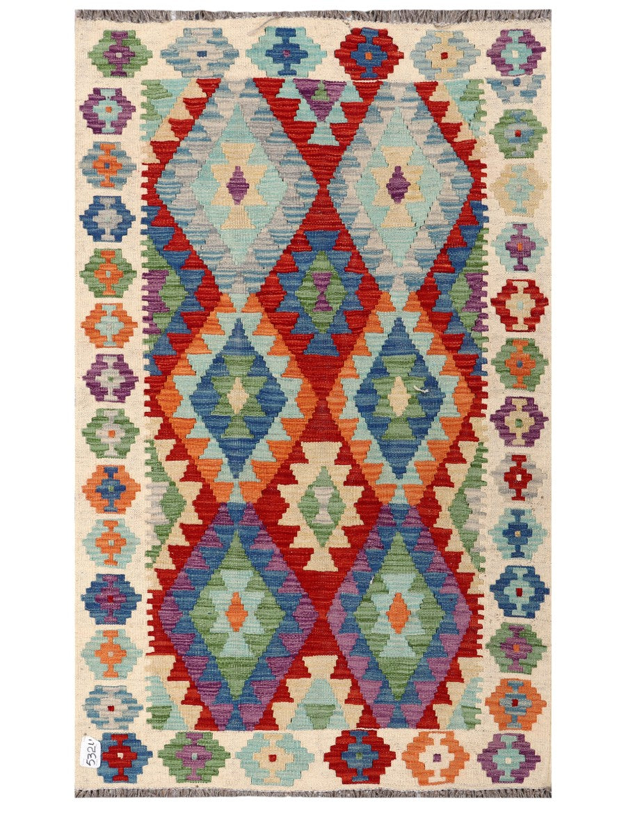 Maimana Afghanistan Kilim Rug - 162 x98 cm