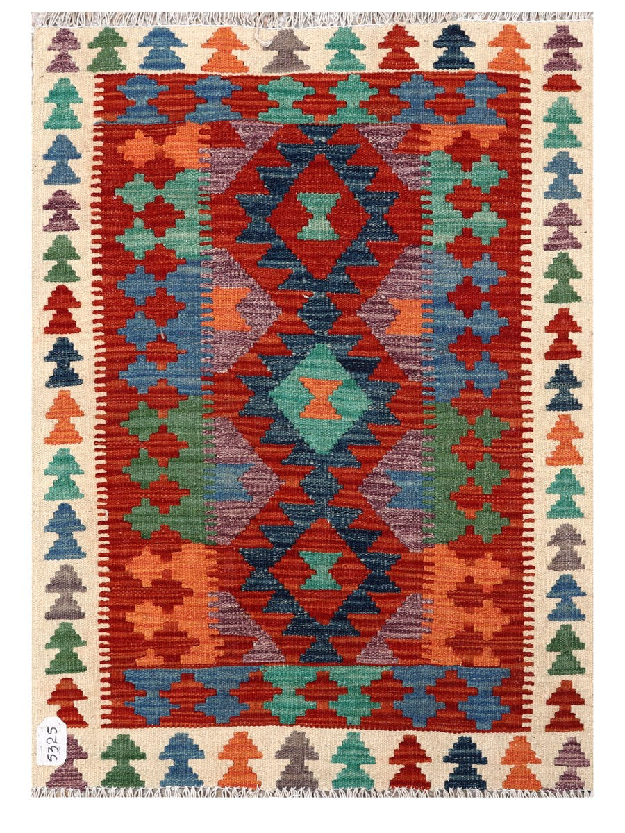 Maimana Afghanistan Kilim Rug - 116 x 83 cm