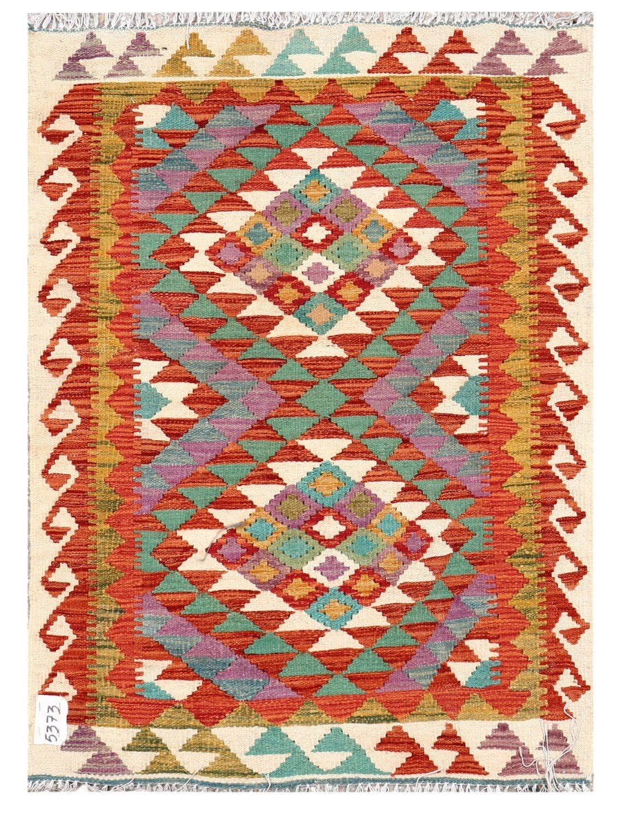 Maimana Afghanistan Kilim Rug - 113 x 82 cm