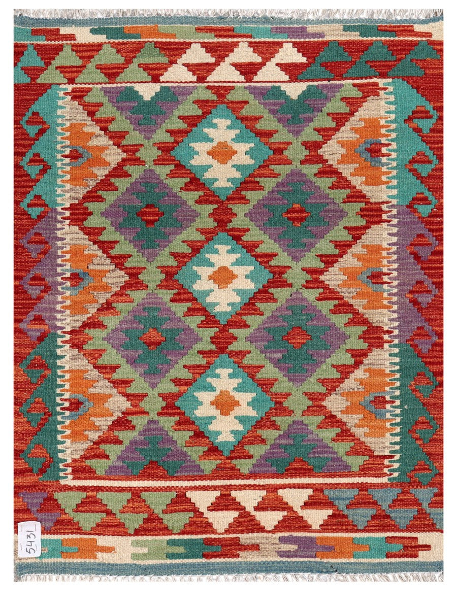 Maimana Afghanistan Kilim Rug - 108 x 81 cm