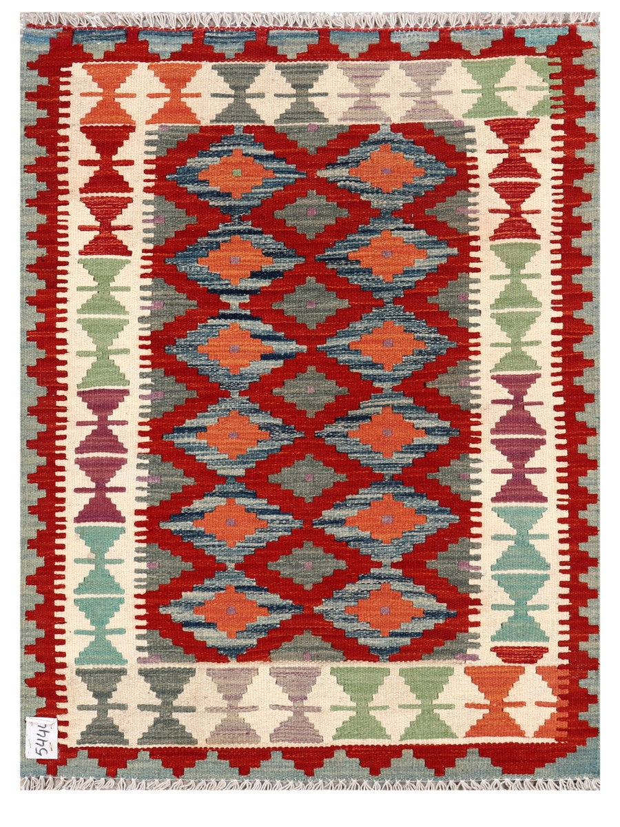 Maimana Afghanistan Kilim Rug - 114 x 85 cm