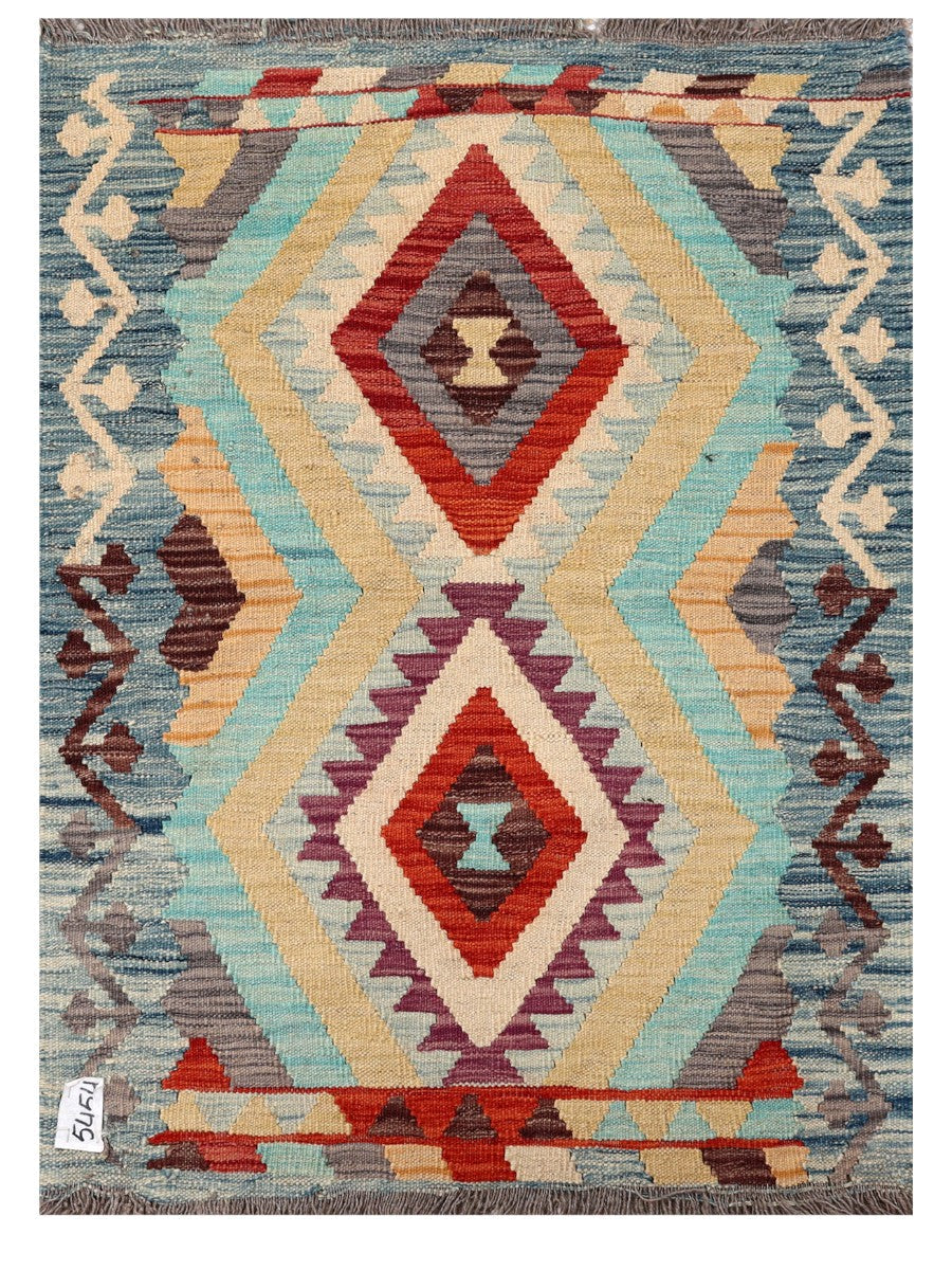 Maimana Afghanistan Kilim Rug - 111 x 81 cm