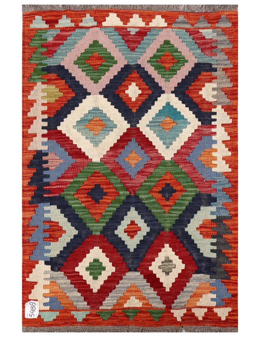 Maimana Afghanistan Kilim Rug - 114 x 75 cm
