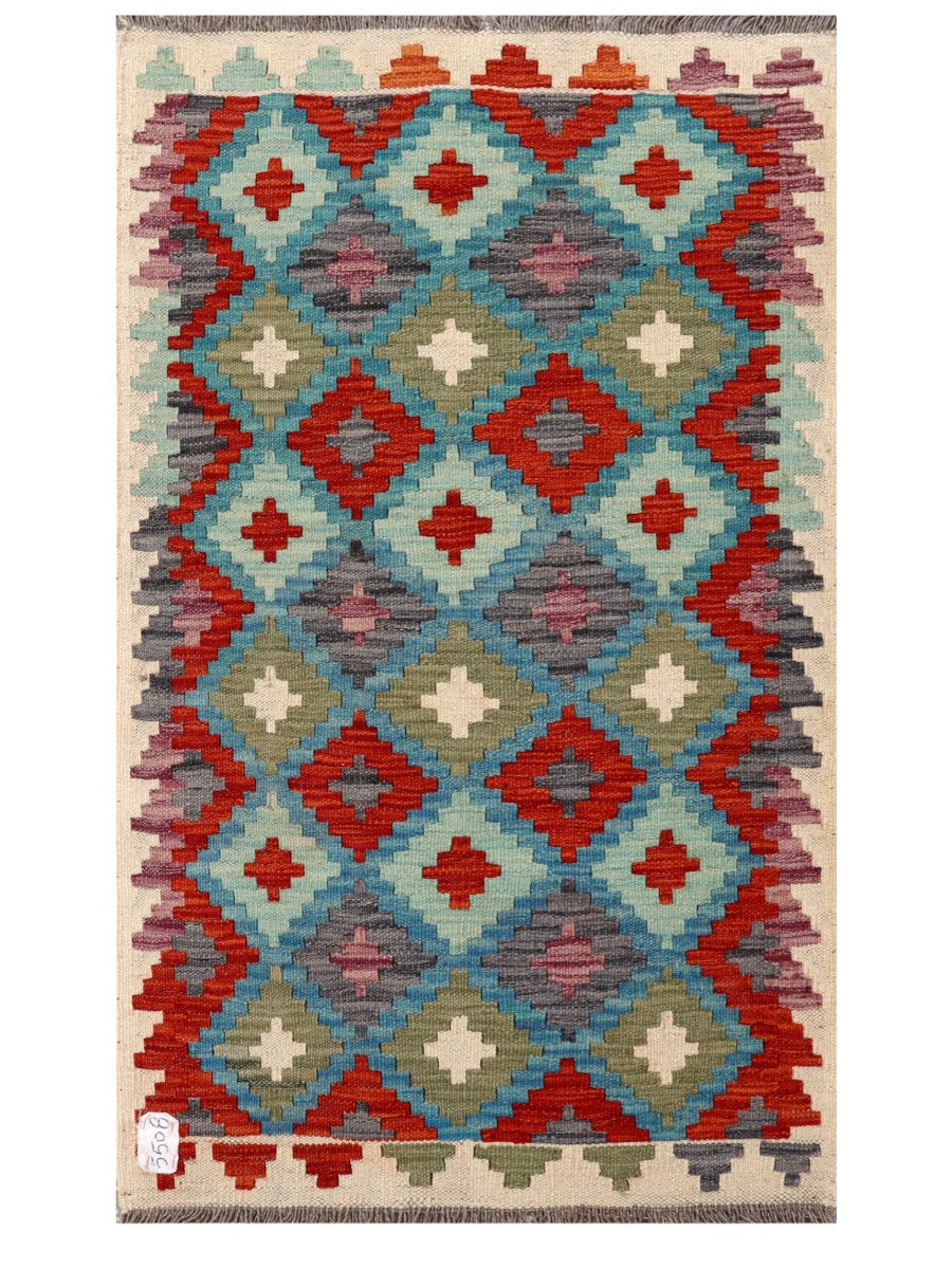 Maimana Afghanistan Kilim Rug - 124 x 74 cm