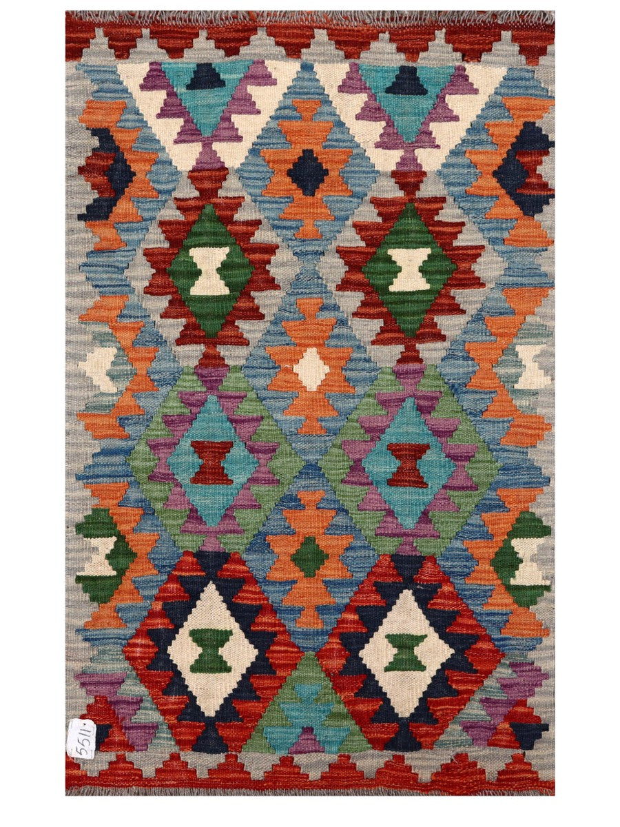Maimana Afghanistan Kilim Rug - 117 x 73 cm